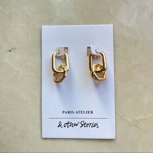 & Other Stories Chunky Braided Hoop Earrings